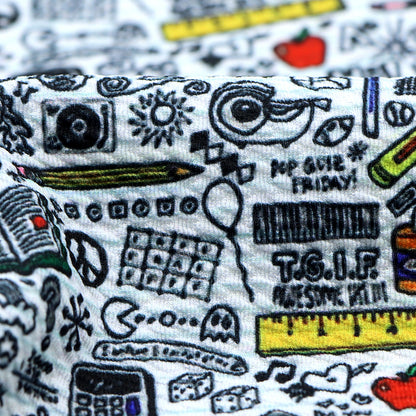 back to school printed fabric