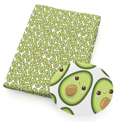 avocado fruit green series printed fabric