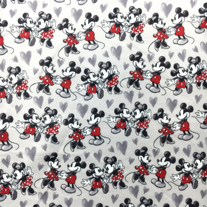 heart love valentines day black series printed fabric