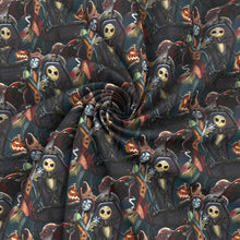 Load image into Gallery viewer, halloween pumpkin printed fabric
