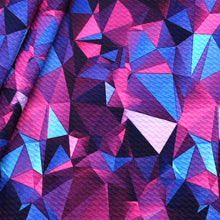 Load image into Gallery viewer, purple series geometric patterns embed mosaico printed fabric
