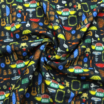 umbrella guitars turkey chicken lobster printed fabric